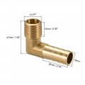 Uxcell Brass Barb Hose Fitting 90 Degree Elbow 10mm Barbed To 1 4 Pt Male Pipe Adapter Connector 2pcs