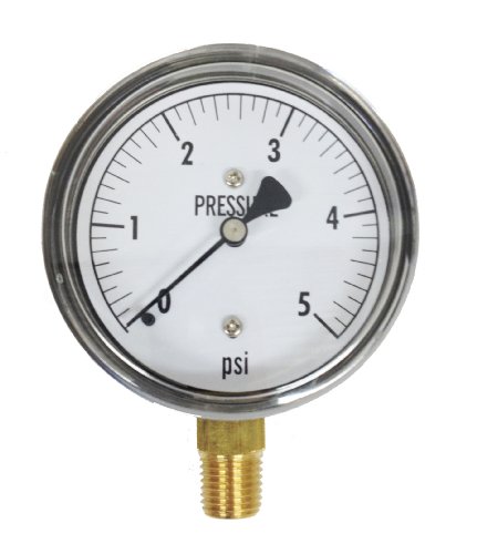 Kodiak Controls Kc25-5 Low Pressure Gauge 5 Psi