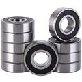 Xike 10 Pack 6204-2rs Bearings 20x47x14mm Stable Performance And Cost-effective Double Seal Pre-lubricated Deep Groove Ball 