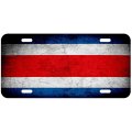 Aluminum License Plate Flag Of Costa Rica Rican Rustic 
