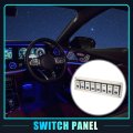 Car Marine Boat 8 Gang 5 Pin Toggle Rocker Switch Panel 12v 24v Circuit Breaker Blue Led Indicator Waterproof Aluminum For Atvs