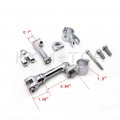 Hk Group Motorcycle Chrome Long Angled Adjustable Peg Mounting Kit With Footpeg Foot Rest For V-star Roadstar Suzuki Boulevard