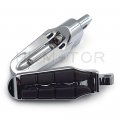 Hk Group Motorcycle Chrome Long Angled Adjustable Peg Mounting Kit With Footpeg Foot Rest For V-star Roadstar Suzuki Boulevard