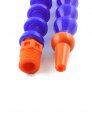 Uxcell 10pcs Round Nozzle 1 4pt Flexible Oil Coolant Pipe Hose Blue Orange