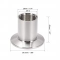 Uxcell G3 4 Female Threaded Pipe Fitting To Clamp Od 50 5mm Ferrule 2pcs