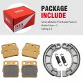 Semi-metallic-pro Front Brake Pads Rear Shoes For Honda Rancher 420 2007-up Foreman 500 520 2014-up Oem 06435-hp7-a01