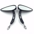 Httmt Mt383a- Black Skull Side Mirrors Compatible With 1984 And Up H-d Dyna Street Bob Low Rider Fat Wide Glide Switchback Cvo