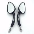 Httmt Mt383a- Black Skull Side Mirrors Compatible With 1984 And Up H-d Dyna Street Bob Low Rider Fat Wide Glide Switchback Cvo