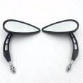 Httmt Mt383a- Black Skull Side Mirrors For 1984 And Up H-d Dyna Street Bob Low Rider Fat Wide Glide Switchback Cvo Trike