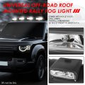 Auto Dynasty Universal Front Top Roof Mounted Driving Fog Light Lamps With Switch And Wiring Harness Black Frame Clear Lens