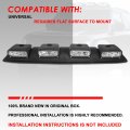 Auto Dynasty Universal Front Top Roof Mounted Driving Fog Light Lamps With Switch And Wiring Harness Black Frame Clear Lens