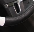 Circle Cool 58014 14 75 Diameter Black And White Pvc Leather Steering Wheel Cover Medium 