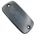 Httmt Mt249-024- Motorcycle Carbon Fiber Brake Fluid Reservoir Cap Cover Vtx Engraved Compatible With 2002-2011 Vtx 1800