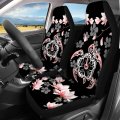 Semiouray Tropic Sea Turtle Floral Car Seat Covers Full Set Nonslip Hawaii Turtles Hibiscus Front Cover Fit Sedans Cars Vans