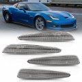 Nslumo Led Side Marker Lights For Chevy Corvette C6 Z06 Zr1 2005-2013 Clear Lens Amber Front Rear Red Replace Sidemarker Lamps 