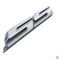 3 Pieces Small Tilt Ss Grill Side Trunk Emblem Badge Decal With Sticker For Chevy Impala Cobalt Camaro 2010-2016 White Letter