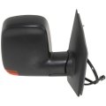 Passenger Side Door Mirror For Chevy Express 2500 2003 2004 2005 2006 2007 Power Heated With Signal Indicator Textured Black