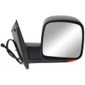 Passenger Side Door Mirror For Chevy Express 2500 2003 2004 2005 2006 2007 Power Heated With Signal Indicator Textured Black 