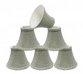 Aspen Creative 30054-6a Small Bell Shaped Chandelier Clip-on Shade Lamp Set Pack Transitional Design In Light Grey Bottom Width 