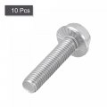 Uxcell M8x40mm Hex Serrated Flange Bolts Screws Metric Thread 304 Stainless Steel 10pcs
