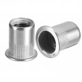 3 8-16 Rivet Nuts 30pcs 304 Stainless Steel Knurled Flat Head Threaded Insert For Metal Plastic 