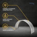 Recpro Trailer Round Aluminum Fender Diamond And Smooth Design Smooth 9 X 34 17