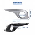 Uxcell 1 Pair Fog Light Grille Cover Trim Lamp No 814820e080 814810e060 For Toyota Highlander 2013-2013