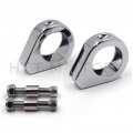 Httmt Mt299-001-cd Chrome Turn Signal Clamps Compatible With H-d Softail Mount Bracket 41mm Fork