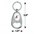 Graphics More Eastern Kentucky Secondary Logo Keychain Chrome Metal Spinning Oval Bottle Opener