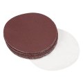10pcs 7 Inch Hook And Loop Sanding Disc 1200 Grits Flocking Sandpaper For Random Orbit Sander Brown 