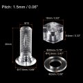 Uxcell M10 X 30mm Plastic Phillips Machine Screws With Nuts And Flat Washers Pc Head Bolts Transparent 20 Sets