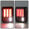 Acanii Sequential Signal For Black 2007-2017 Jeep Wrangler Full Led Tail Lights Taillights Taillamps Driver Passenger
