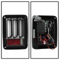Acanii Sequential Signal For Black 2007-2017 Jeep Wrangler Full Led Tail Lights Taillights Taillamps Driver Passenger