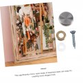 Partykindom 24pcs Glass Mirror Nails Fixing Screw Advertisings Hardwares Accessory Nail Metal Nail Stainless Steel Acrylikindom