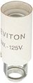 Leviton 20025 Candelabra Base One-piece Keyless Incandescent Unglazed Porcelain Lampholder White 