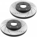 Motorbymotor 282mm Front Brake Kit Rotors And Ceramic Pads Replacement For Honda Accord Civic Element Cr-v Acura Ilx Drilled 