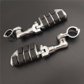 Smt-chrome Short Angled Adjustable Dually Highway P-clamps Large Footpeg Footrest Compatible With V-star Roadstar Suzuki