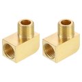 2pcs Brass Pipe Fitting 90 Degree Barstock Street Elbow M10 Male X Female Connector For Gas Air Oil Propane 