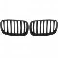 X Autohaux Pair Car Front Grille Matte Black Abs Plastic Hood Kidney For Bmw X5 X6 E70 E71 2007-2013 4 Doors
