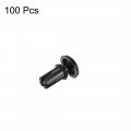 Uxcell Push Clip Rivet 3 5mm X 6mm Pcb Circuit Panel Nylon Fastener Black 100 Pcs