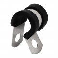 Uxcell 10mm Dia Epdm Rubber Lined P Clips Cable Hose Pipe Clamps Holder 5pcs