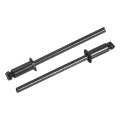 50 Pcs 1 8 In X 5 16 Countersunk Head Blind Rivets Zinc Plated Carbon Steel Grip And Mandrel Cap Black 
