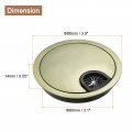 Uxcell 3pcs Cable Hole Cover 3-5 32 Zinc Alloy Desk Wire Cord Grommets For Office Pc Organizer Bronze Tone