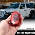 X Autohaux Tpu Key Fob Cover Case For Jeep Wrangler Jl Jlu Gladiator Jt Rubicon Sahara 2018-2021 Shell Protectorless Remote