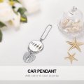 Pebbles Stones Forming Graph On White Background With Reflection Car Pendant Rear View Mirror Hanging Accessories Interior