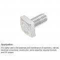 Uxcell Square Head Bolt 10pcs M6x10mm Fully Thread 304 Stainless Steel Grade C Machine Screws