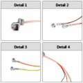 Pack Of 3 Fuel Injector Wiring Harness Replacement For Cummins Diesel 5 9l 2003-2004