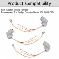 Pack Of 3 Fuel Injector Wiring Harness Replacement For Cummins Diesel 5 9l 2003-2004
