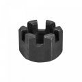 Uxcell M24x1 5mm Hexagon Slotted Nut Grade 4 8 Carbon Steel Hex Castle Nuts Black 2pcs