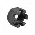 Uxcell M24x1 5mm Hexagon Slotted Nut Grade 4 8 Carbon Steel Hex Castle Nuts Black 2pcs